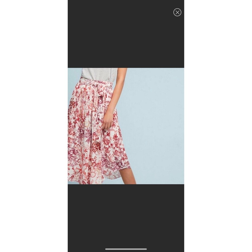 Anthropologie Maeve Staycation Floral Print Midi XSP EUC